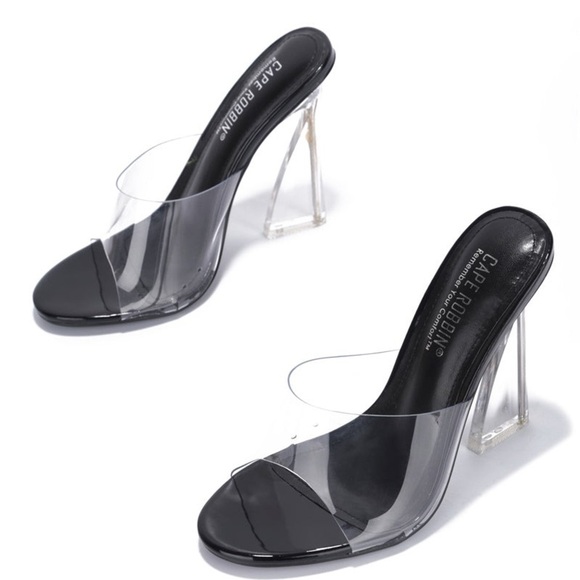 Cape Robbin, Clear Heel, Avant-Garde Transparent Upper, Pairs w/Most,EUC, Size 9 - Picture 1 of 14